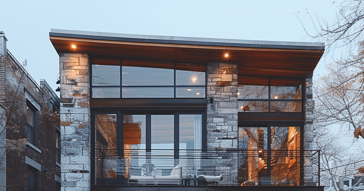 minimalist design with the brick and sleek exterior