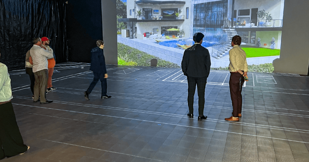 visualize transitional architecture styles using our IMAX screen technology