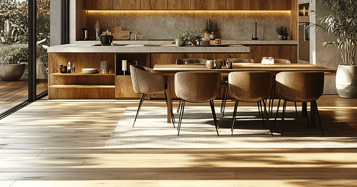 dining room with kitchen island taking center stage in home design