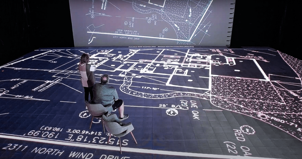 floor plan visualization using LED walkable screen for effective space optimization